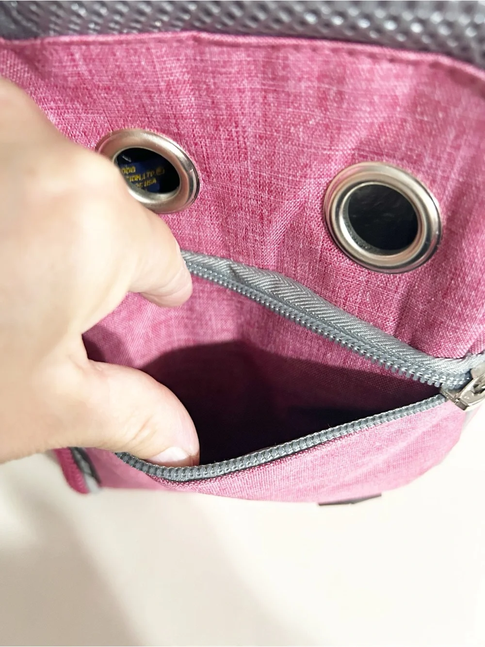 Petami Pet Sling Carrier Pink Gray Soft-Sided Shoulder Pet Carrier Up to 10 lbs